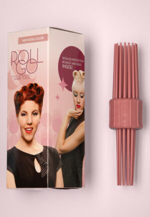 Vintage haarstyling: RollGo Pin Curl haartoolset in roze