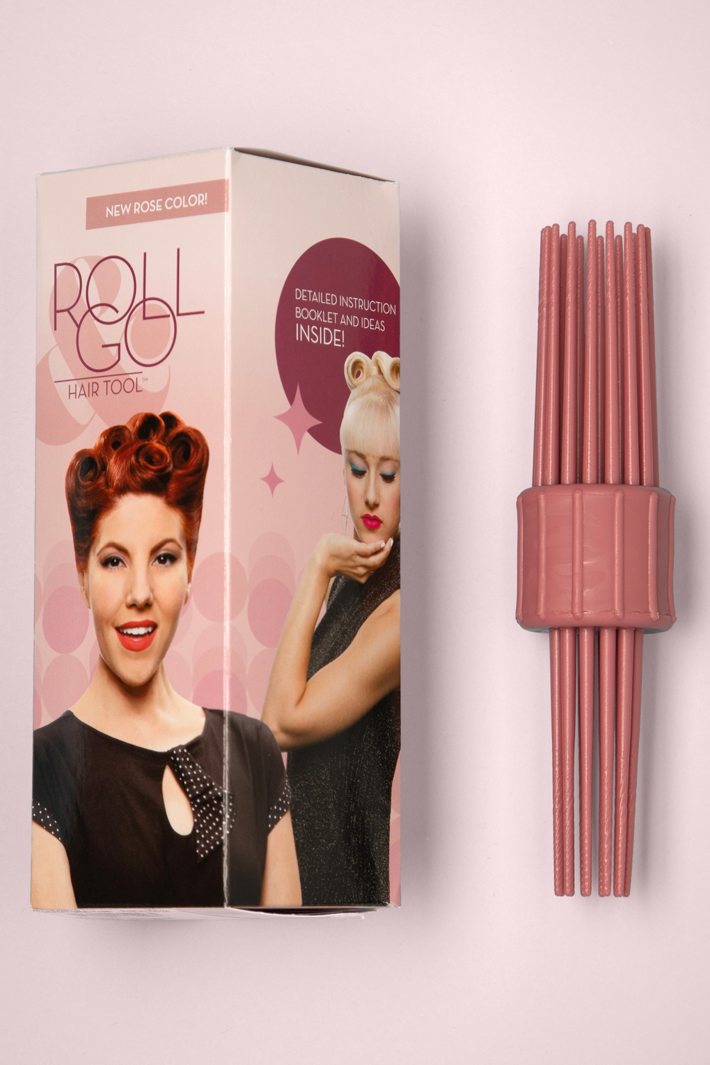 Vintage haarstyling: RollGo Pin Curl haartoolset in roze