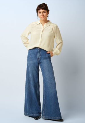 Peppa Stone denim broek in blauw tint