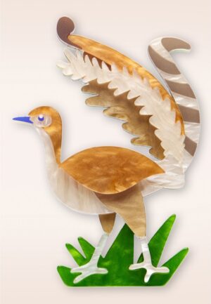 Lottie The Lyrebird broche