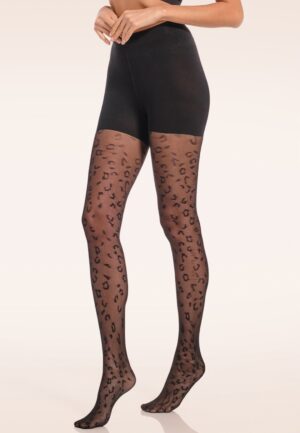 Leopard Luxury Legs in zwart
