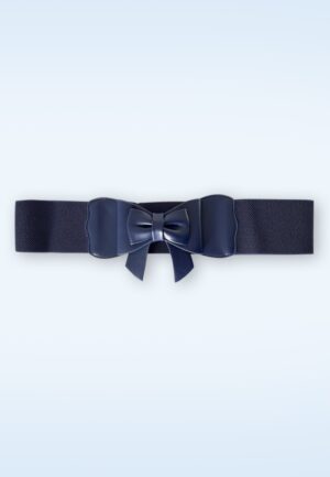 Play It Right Bow riem in marineblauw