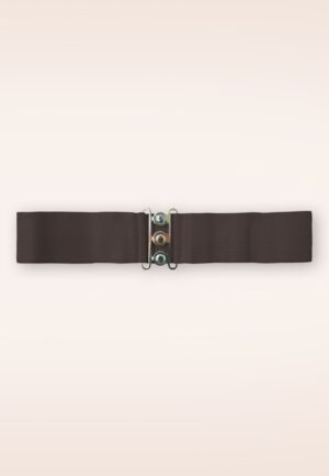 Lauren Vintage stretchriem in donkerbruin
