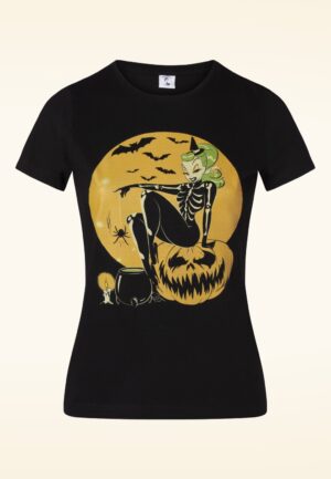 Hallowitch T-shirt in zwart