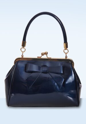 California Nights lak handtas in navy