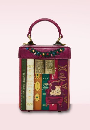 Vendula Christmas Library Book Box tas in bordeauxrood