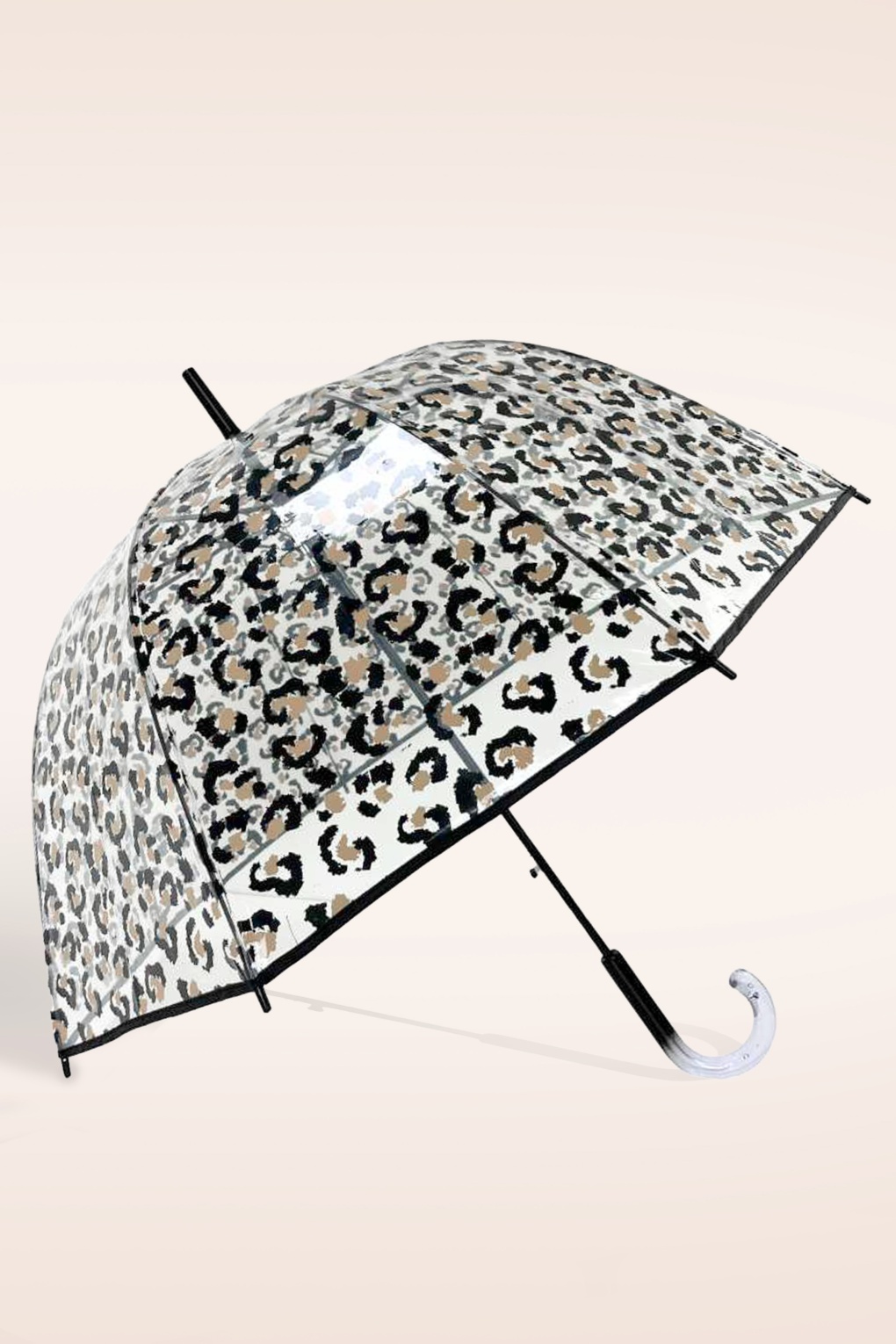 Transparent Dome paraplu in luipaard