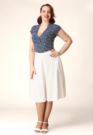Topvintage exclusive ~ Sheila swing rok in gebroken wit