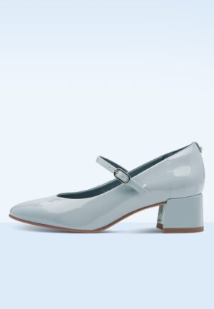 Marie lak pumps in lichtblauw