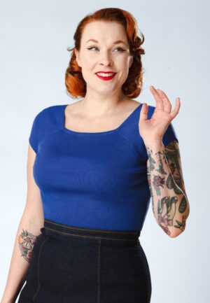 Kaylie top in betoverend blauw