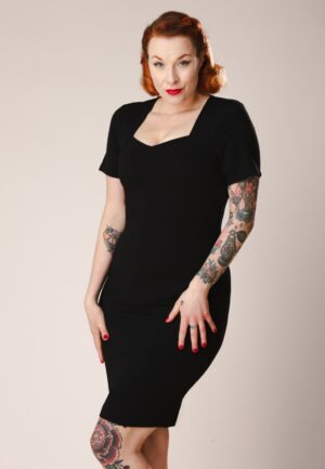 Topvintage exclusive ~ Elise Elegance pencil jurk in zwart
