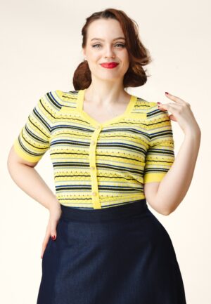 Topvintage exclusive ~ Pearl top in geel