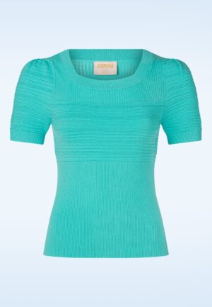 Topvintage exclusive ~ Janett top in aqua