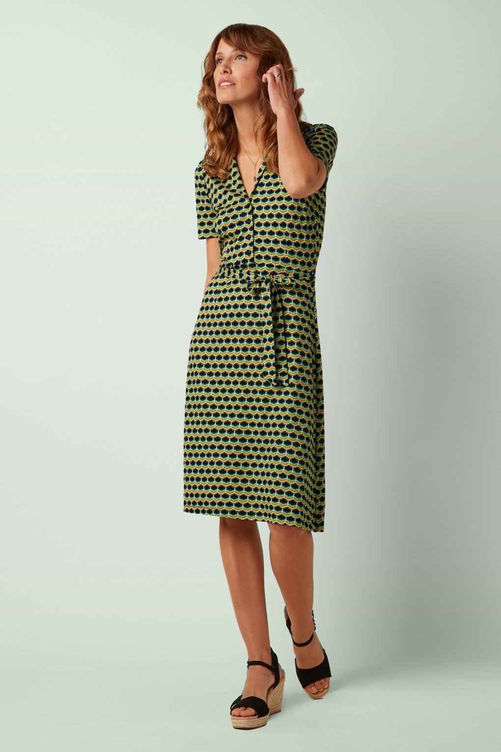 Lola Drift jurk in ponderosa groen