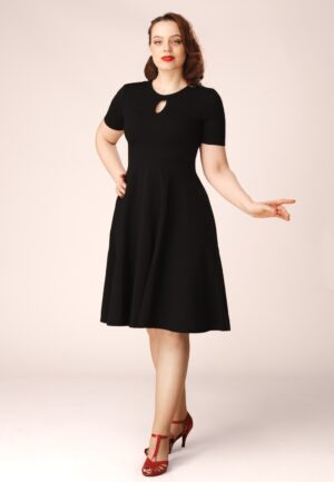 Topvintage exclusive ~ Clara swing jurk in zwart
