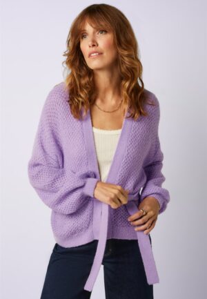 Cardi Farfalle Loose in sheer lila