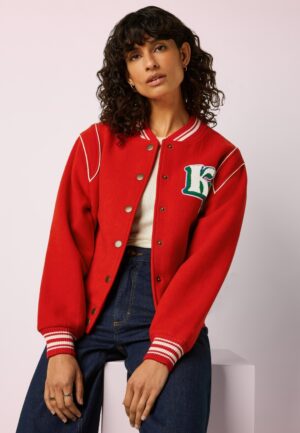 Varsity Arizona jacket in vuurrood
