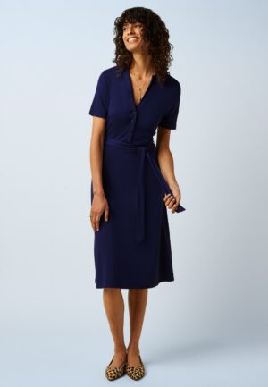 Lola Milano Crepe jurk in beacon blauw