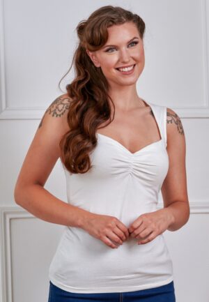 Jade top in wit
