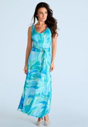 Lucia maxi jurk in blauw