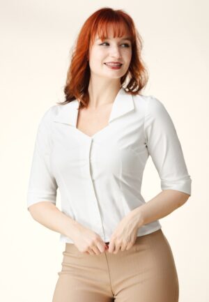 Topvintage Exclusive ~ Katty blouse in wit
