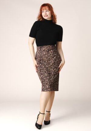 Topvintage exclusive ~ Felina pencil rok in luipaard