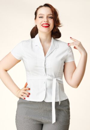 Topvintage Exclusive ~ Darina blouse in wit