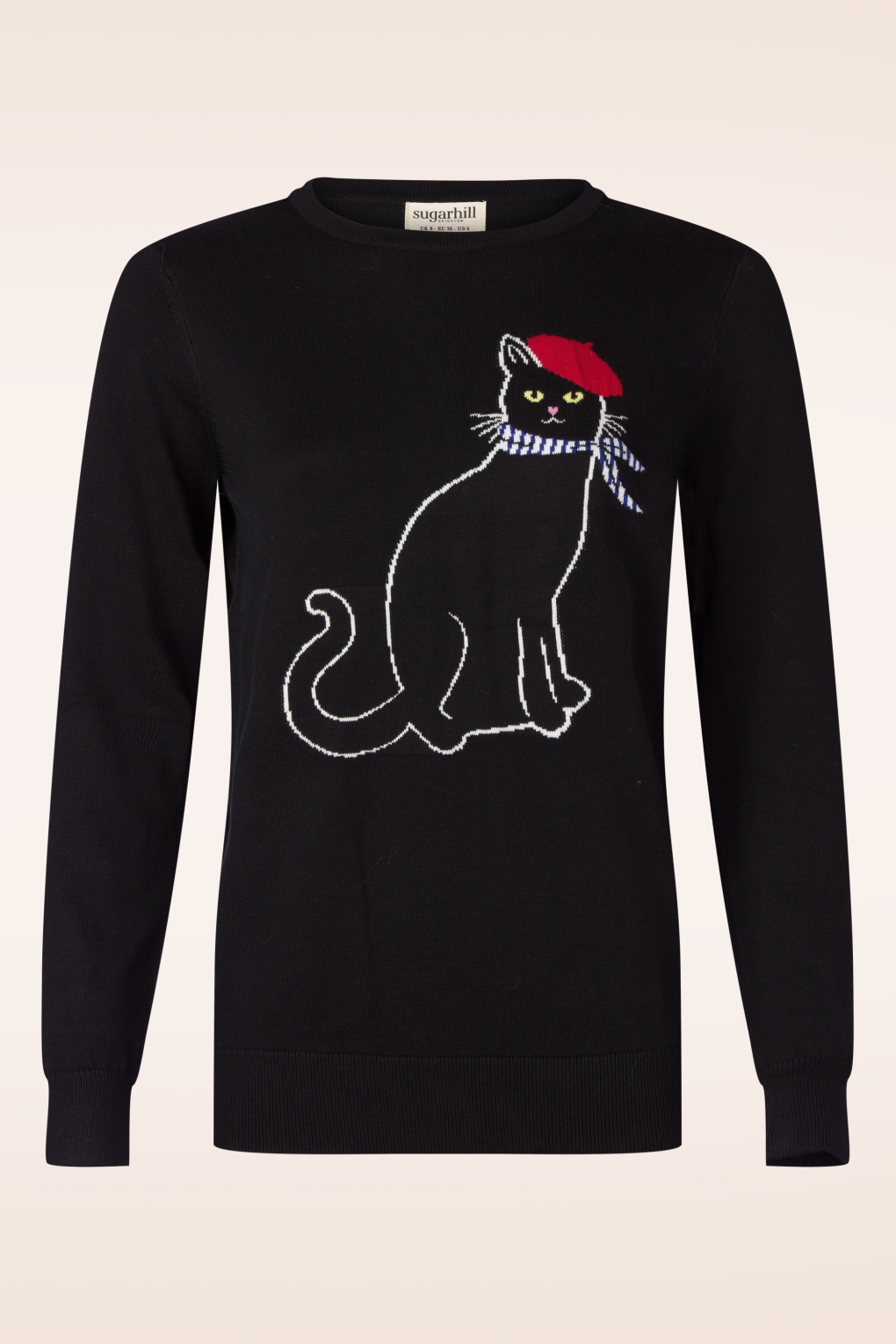 Rita French Kitty trui in zwart