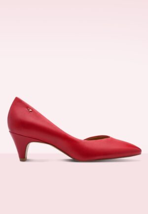 Rouge Revival pumps van leder in rood