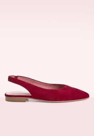 Cherry Kiss Suede slingbacks in rood