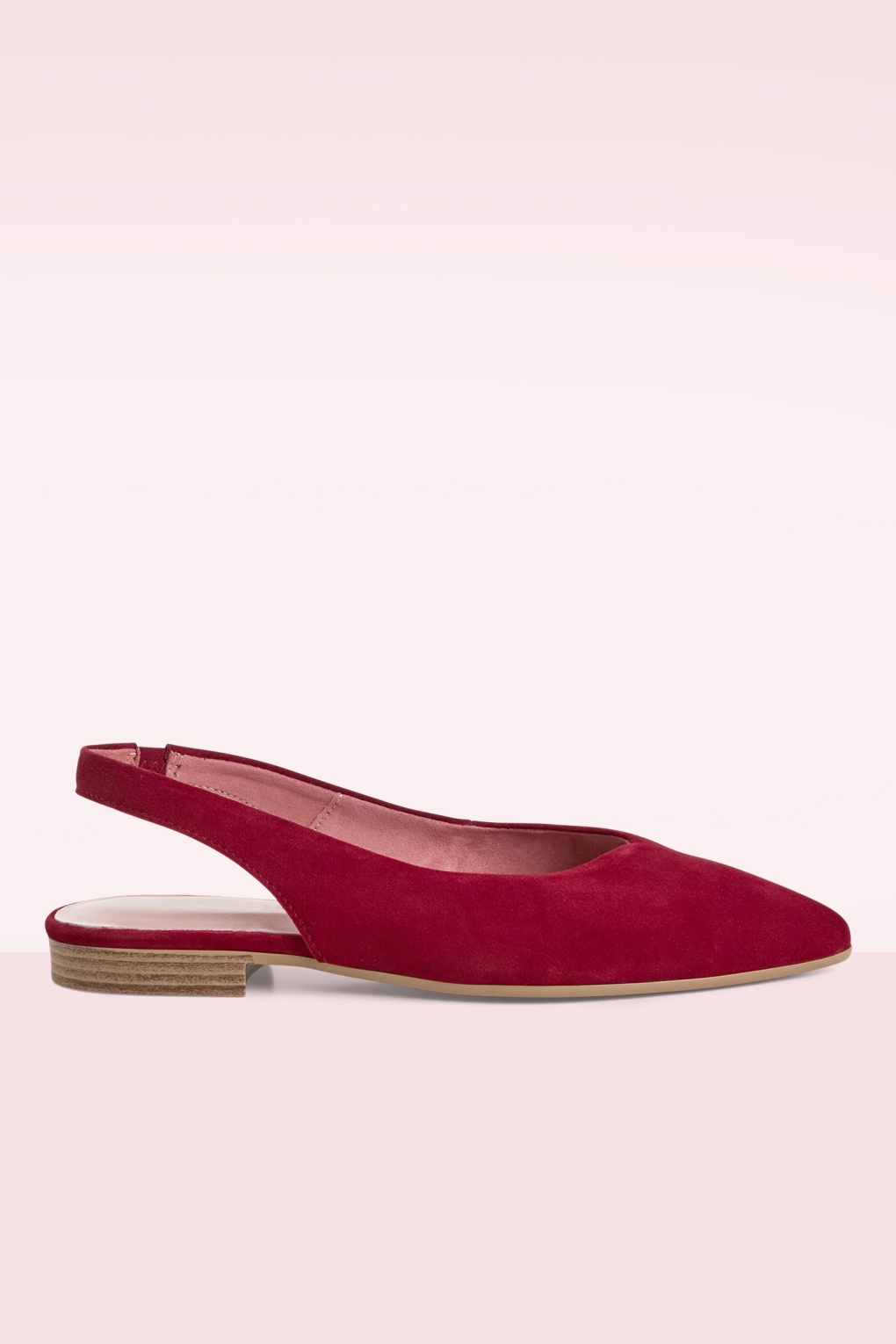Cherry Kiss Suede slingbacks in rood