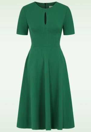 Topvintage exclusive ~ Solange swing jurk in smaragdgroen