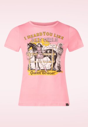 Cow Girl T-shirt in roze