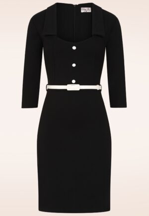 Topvintage exclusive ~ Carla a-lijn jurk in zwart
