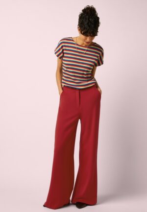 Peppa Woven Crepe broek in chili rood