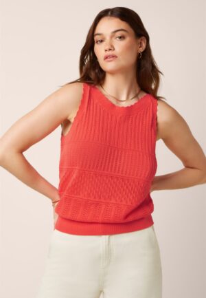 Nicky Rocky Ajour top in summer fig