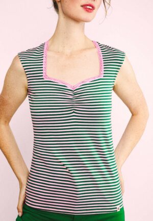 Let Romance Rule Striped top in Viva El Sol groen