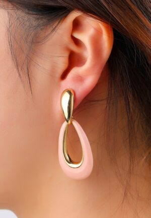 Blush Drop stud oorbellen in roze