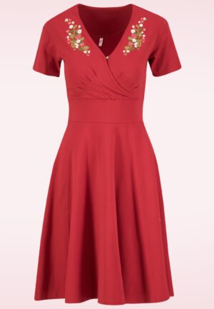 Shalala Tralala Spring jurk in Tasty Red