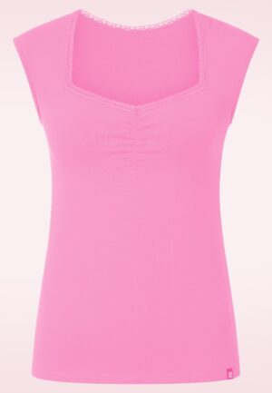Let Romance Rule top in Summer Strawberry roze