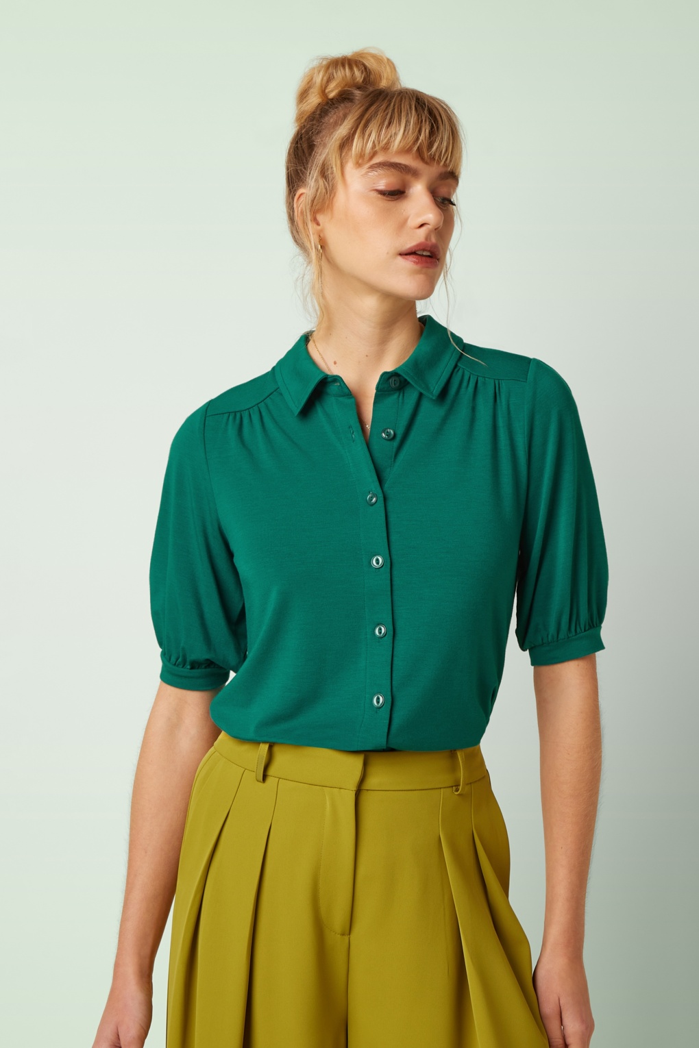Carina Tulum blouse in Ponderosa groen