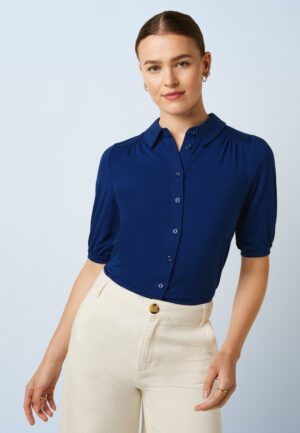 Carina Tulum Blouse in mazarine blauw