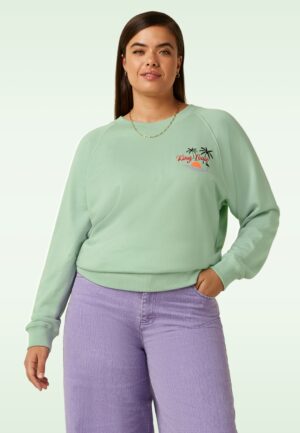Febe Peachy sweater in cameo groen