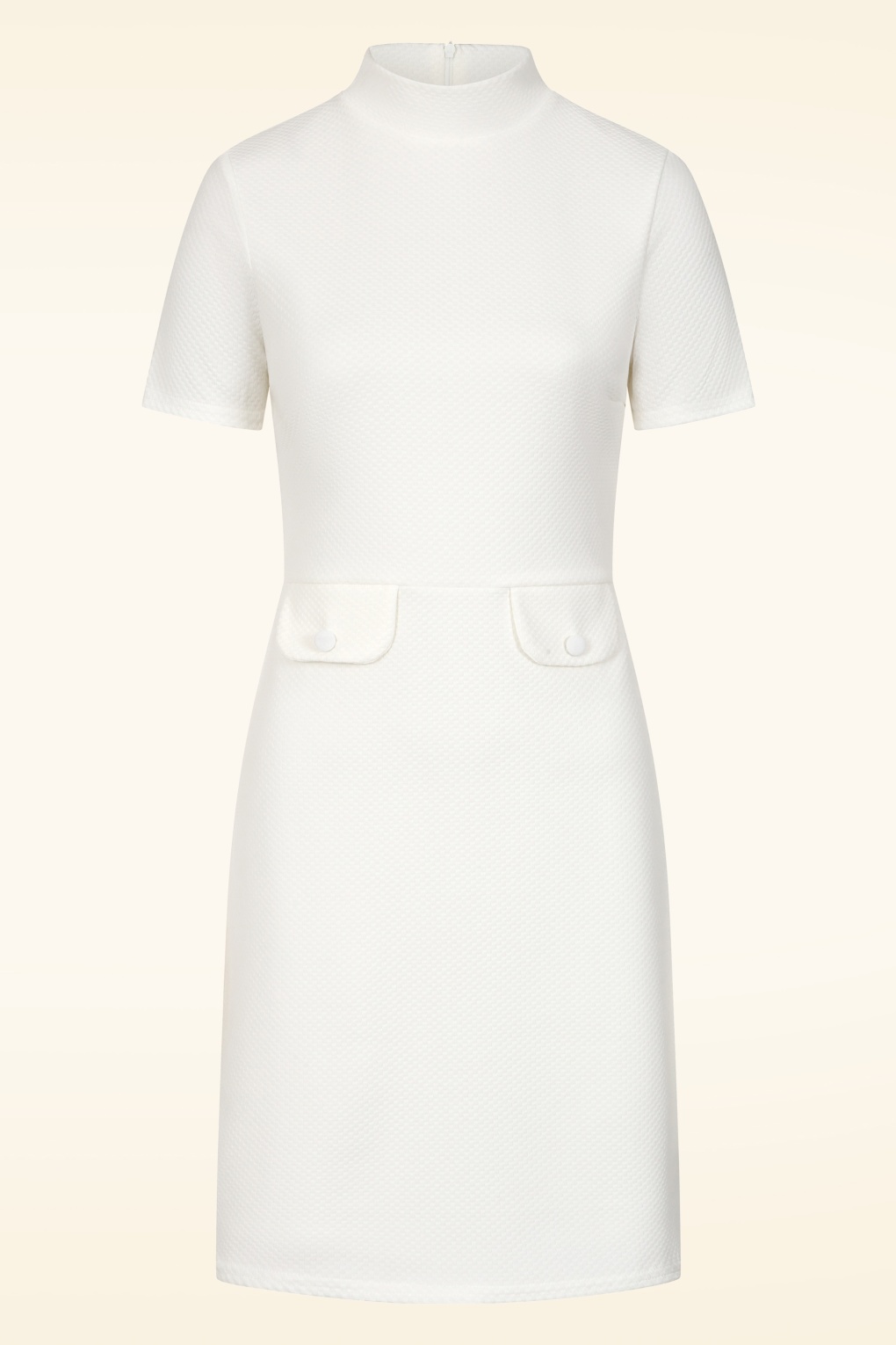 Topvintage exclusive ~ Tessa A-lijn jurk in ivoorwit