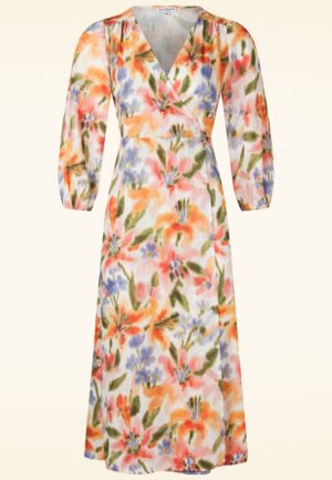 Maxima wikkeljurk in aquarel flowers