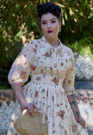 Suzanne May floral blouse in crème