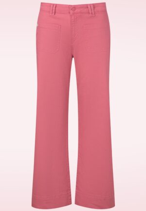Maureen wide leg broek in roze
