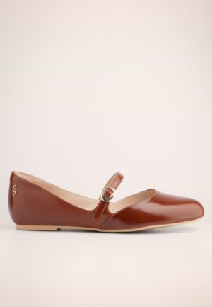 Bronte Ballerina flats in eikenbruin