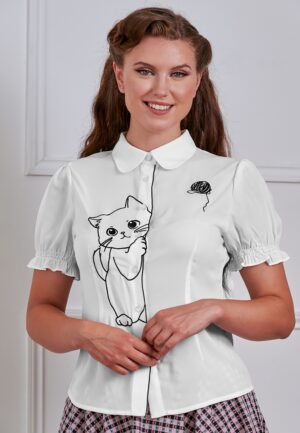 Sophie blouse in wit