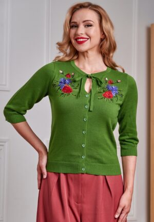 Floral Serenade vest in groen
